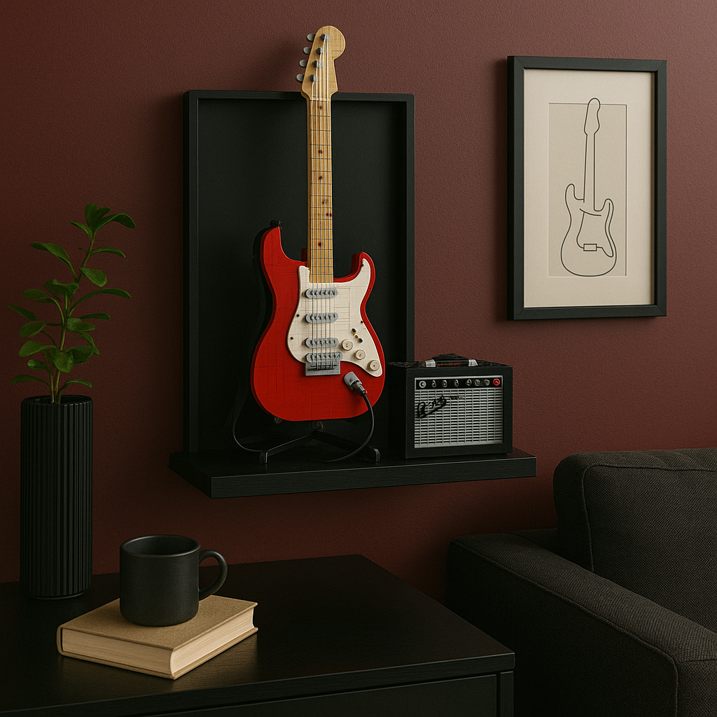 Custom Display Shelf for LEGO® Ideas Fender Stratocaster (21329)