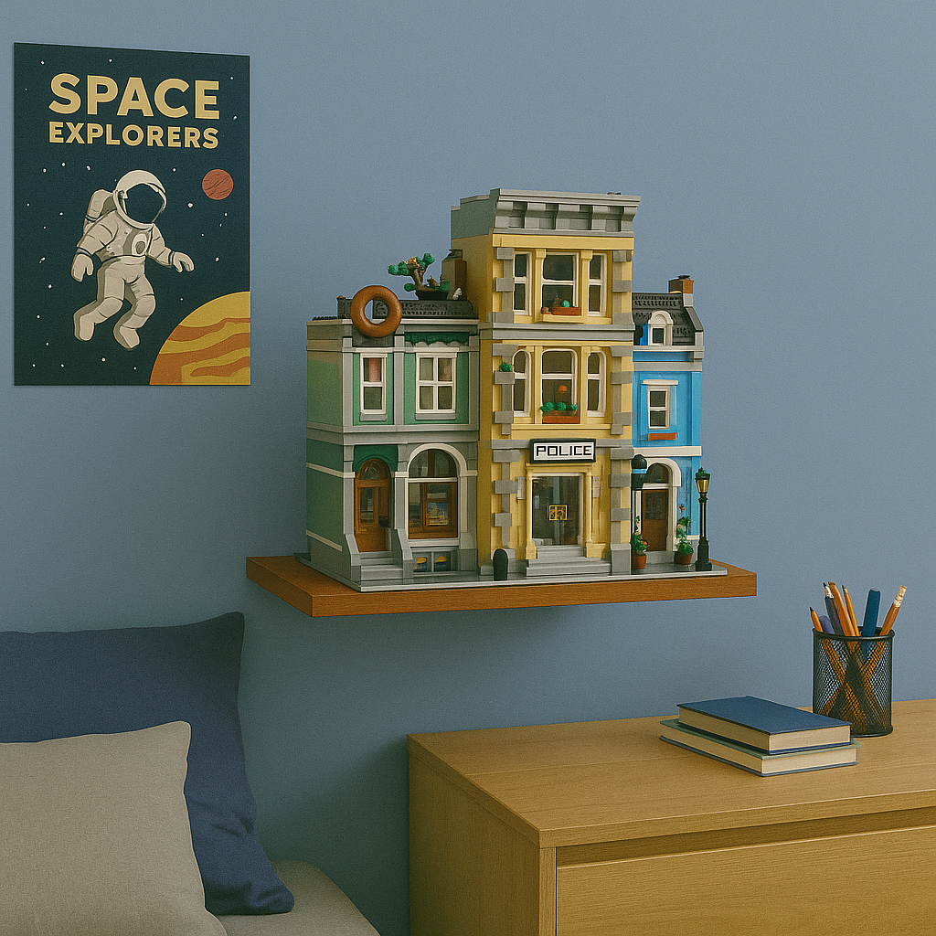 Custom Display Shelf for LEGO® Police Station Modular (10278)