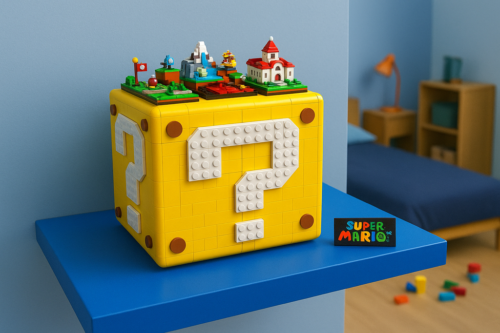 Custom Display Shelf for LEGO® Super Mario 64 ? Block (71395)