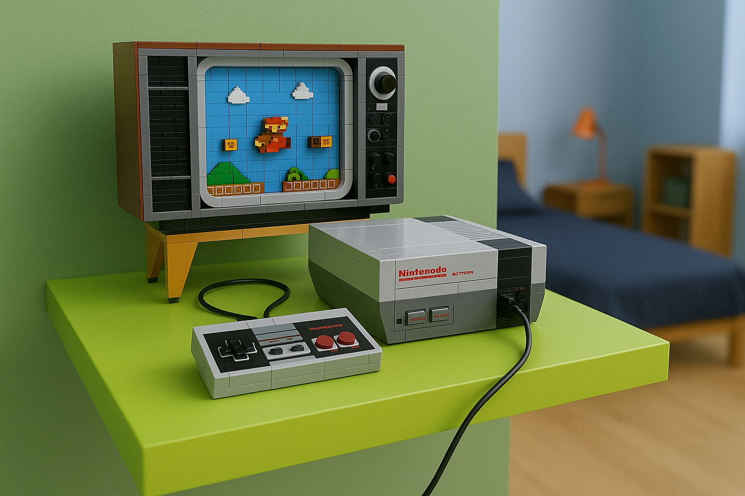Custom Display Shelf for LEGO® NES Console (71374)